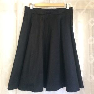 NWT H&M Black Circle Midiskirt with Bow size 12
